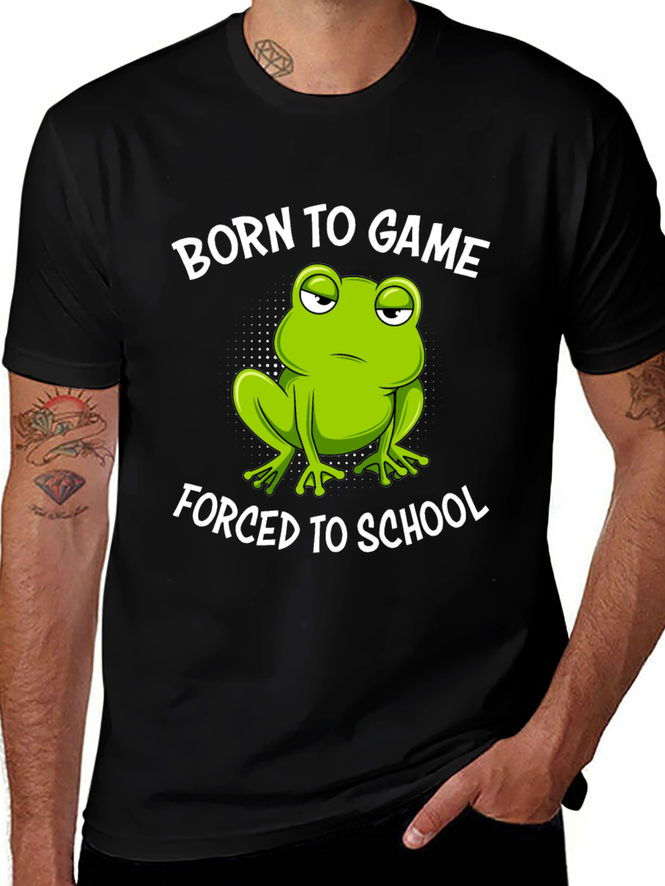 Variant 25 of Born To Game Frog Graphic T-Shirt