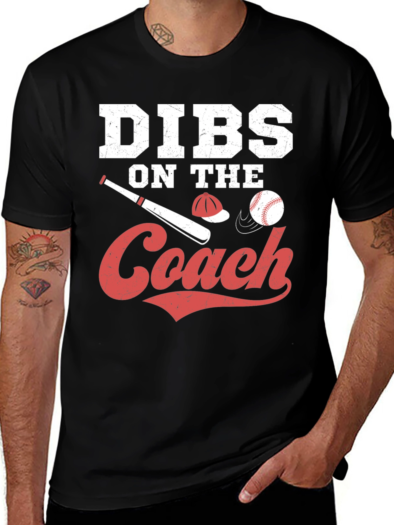 Variant 23 of Dibs On The Coach Baseball T-Shirt