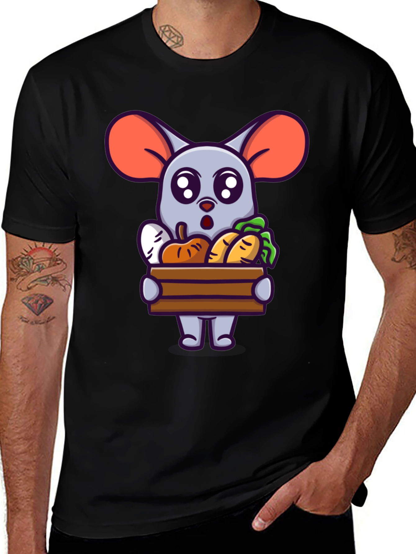 Variant 8 of Cute Cartoon Mouse with Veggies T-Shirt