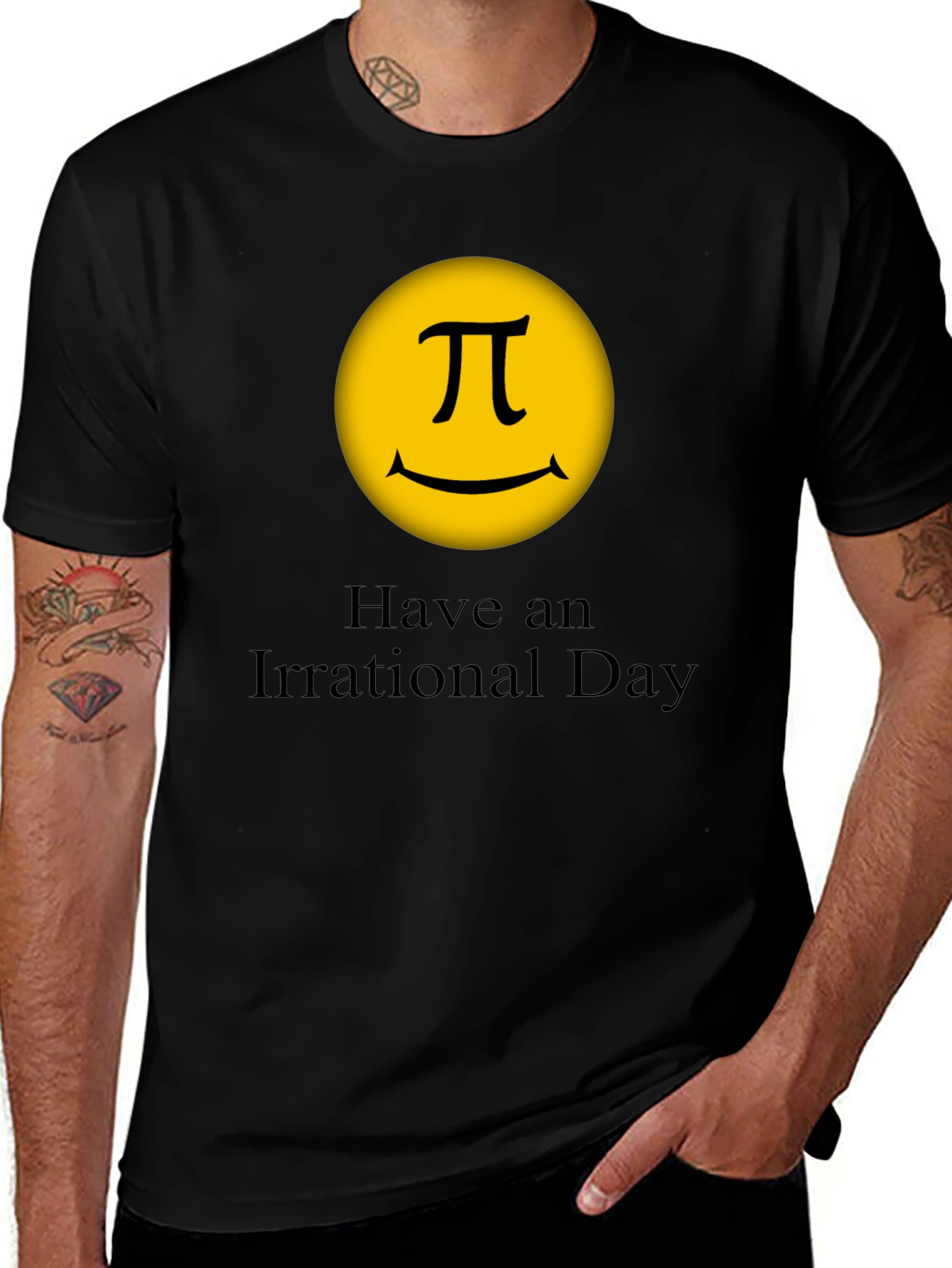 Irrational Day Pi Symbol Smiley Face T-Shirt