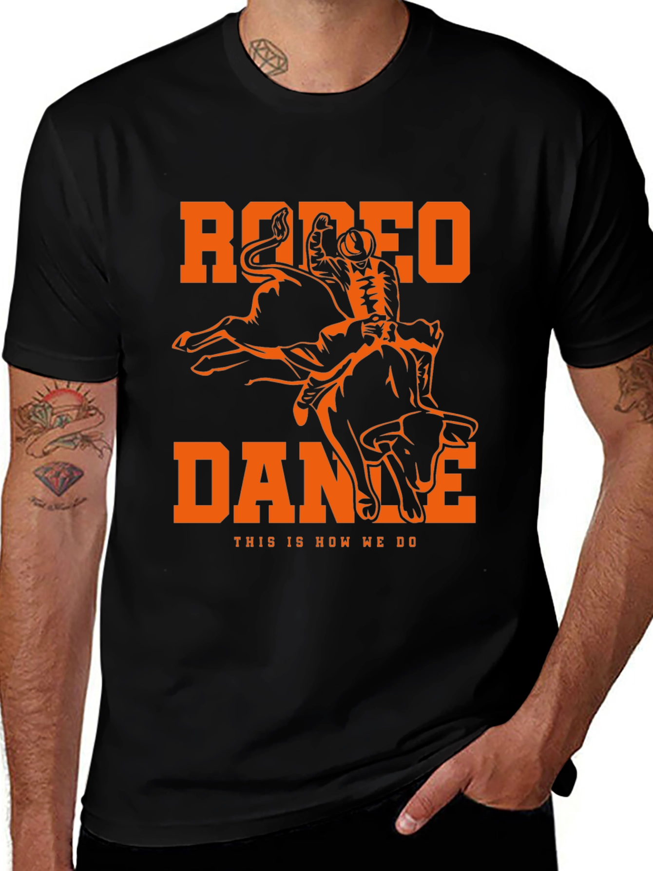 Variant 19 of Rodeo Dance T-Shirt - Cowboy Bull Riding Tee