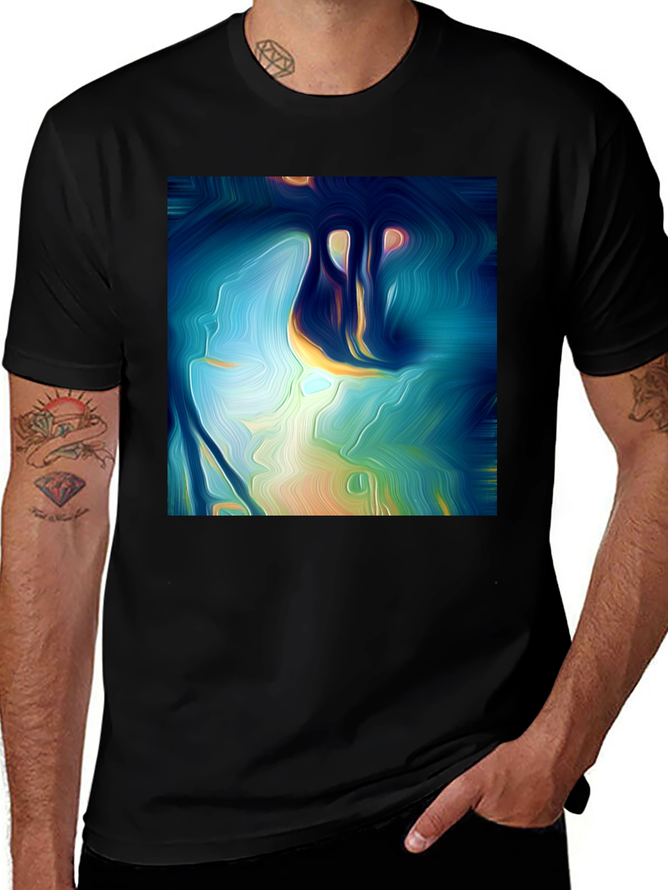 Variant 5 of Abstract Art Tee: Vivid Design, Soft Cotton, Classic Fit