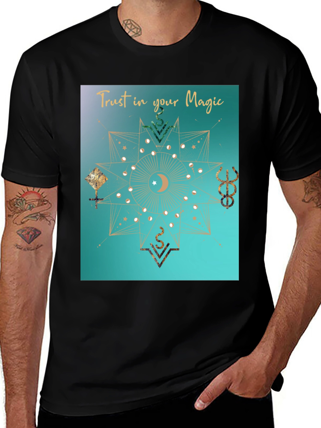 Variant 2 of Trust Your Magic Graphic T-Shirt - Black
