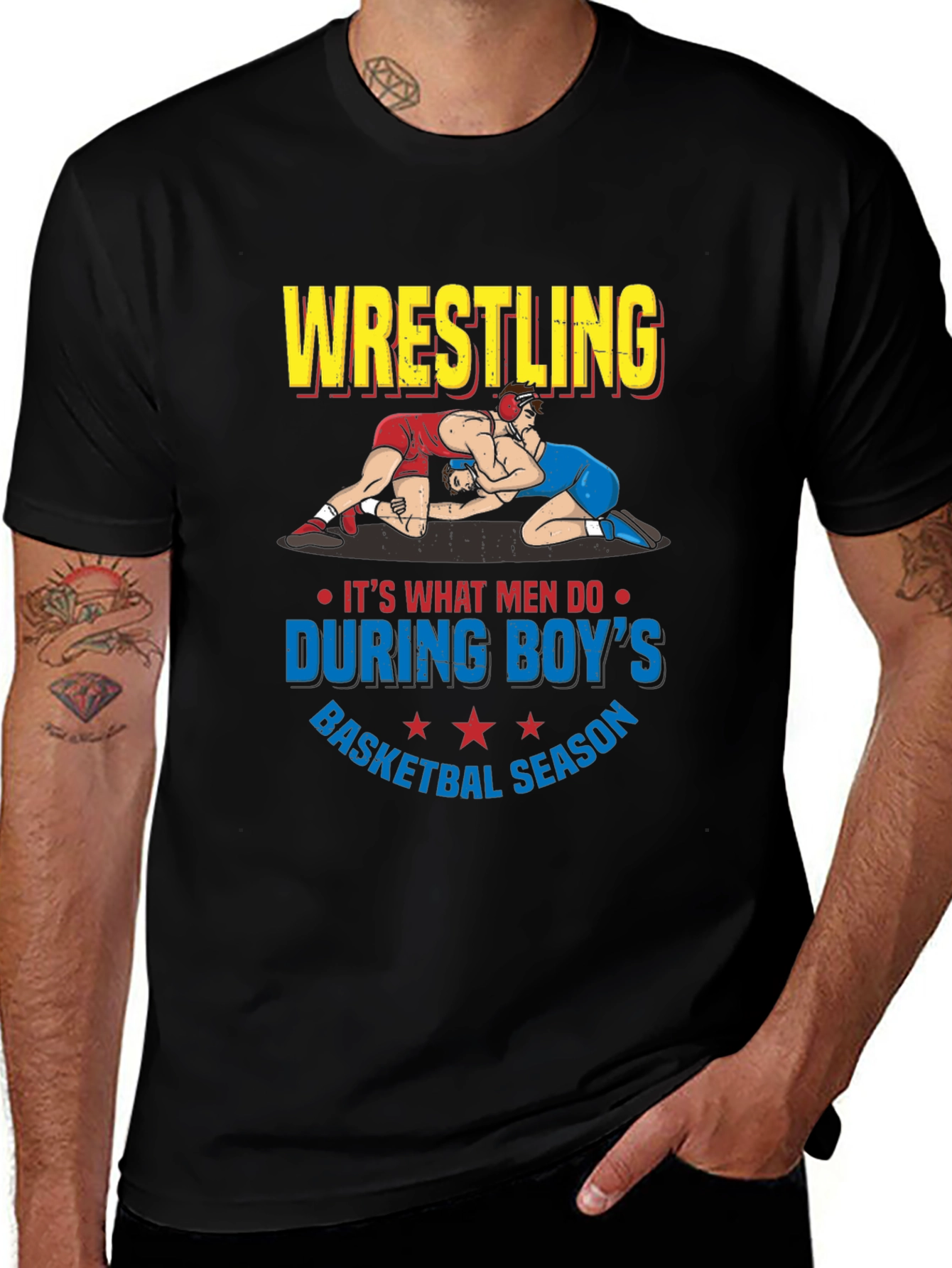 Variant 20 of Wrestling During Boys Basketball Season T-Shirt