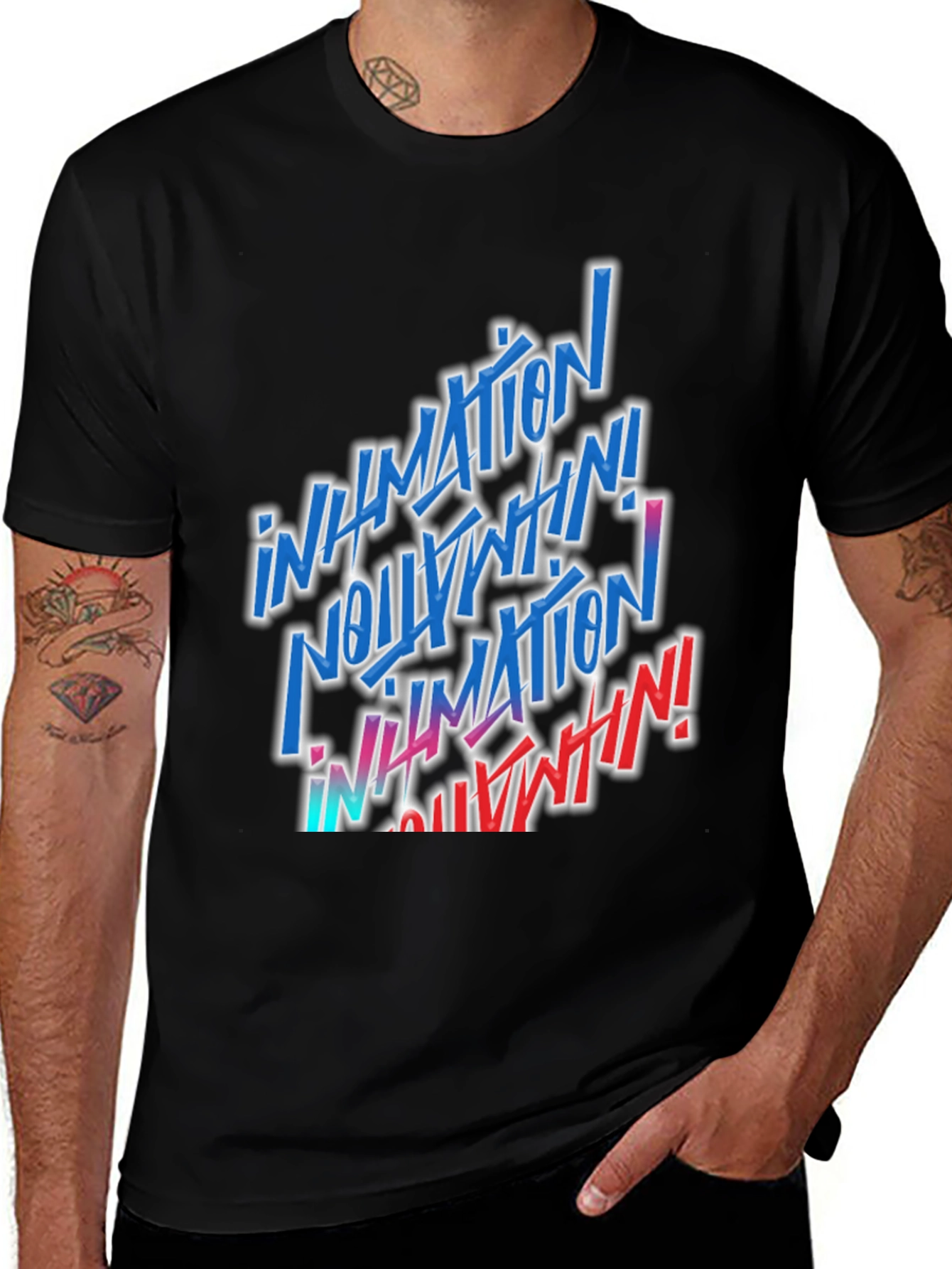 Inflammation Graphic Print Black T-Shirt