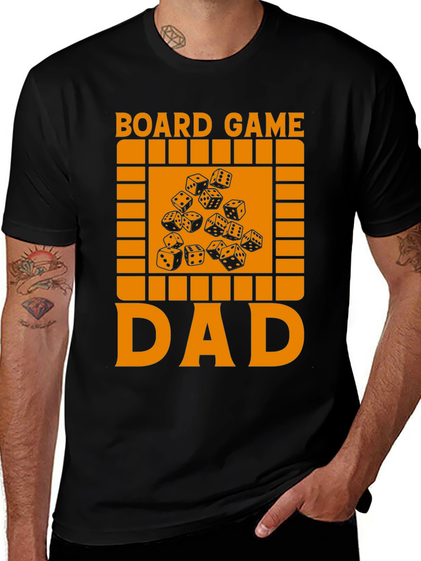 Variant 6 of Board Game Dad T-Shirt - Dice Graphic