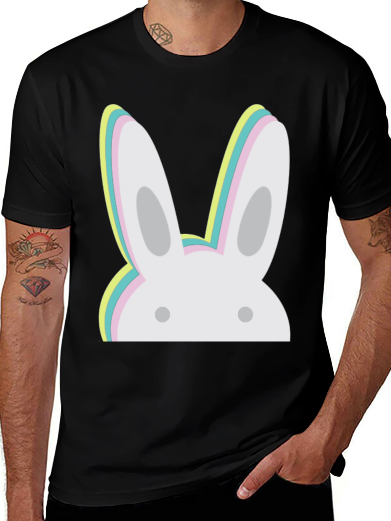 Variant 15 of Bunny Tee - Easter Rabbit Graphic T-Shirt