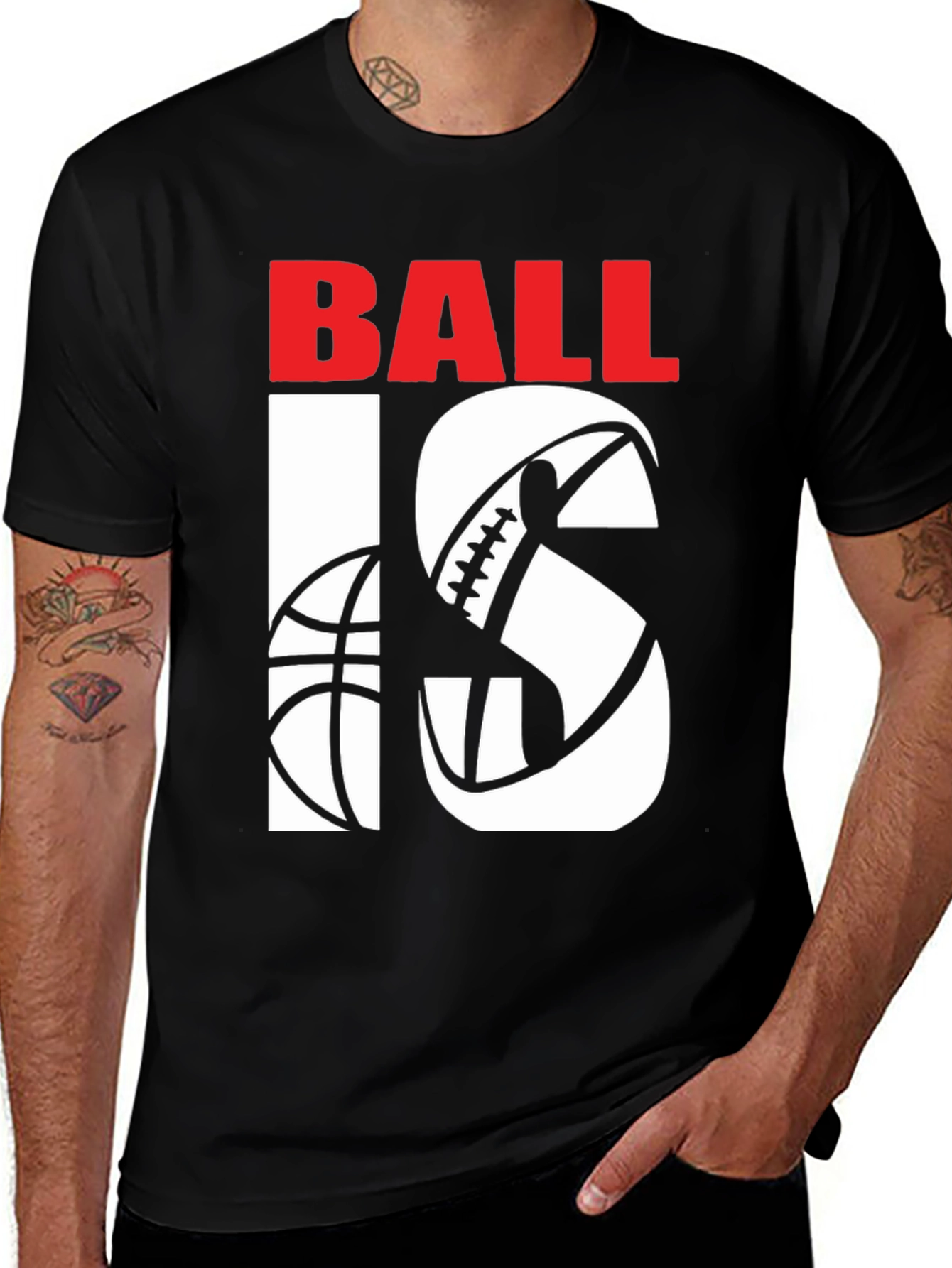 Variant 16 of Ball Is Life Sports Graphic T-Shirt
