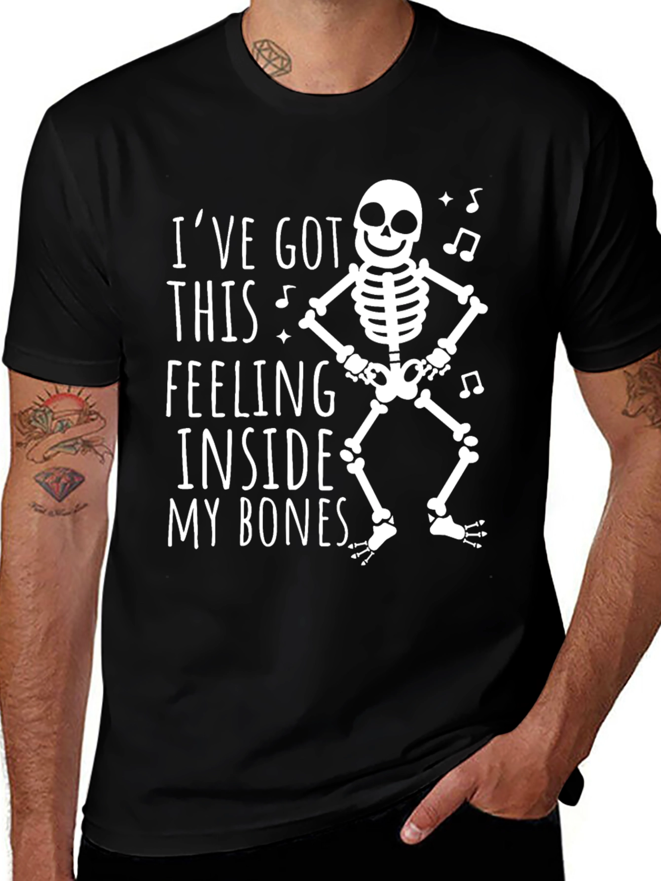 Variant 25 of Dancing Skeleton Graphic Tee - Halloween
