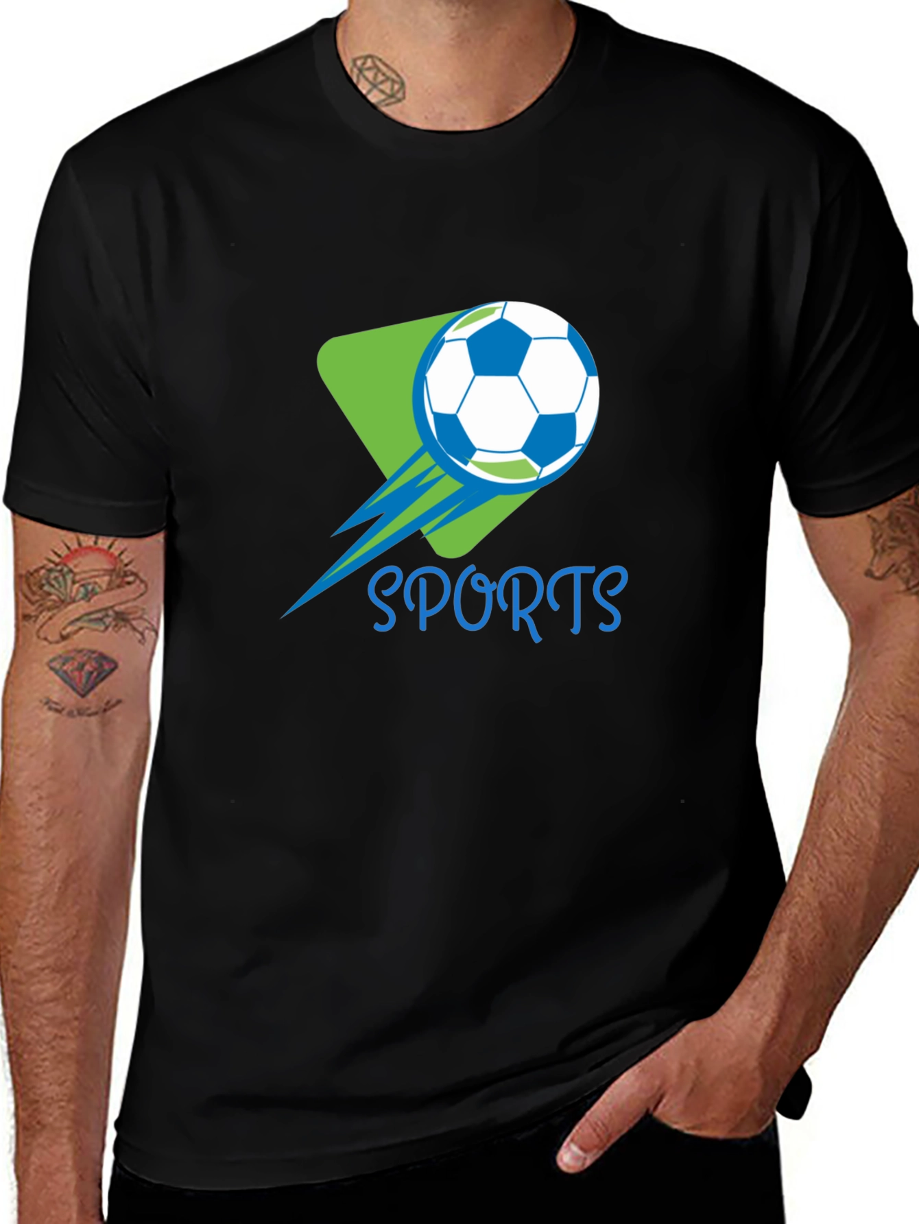 Variant 2 of Sports Graphic Tee - Black