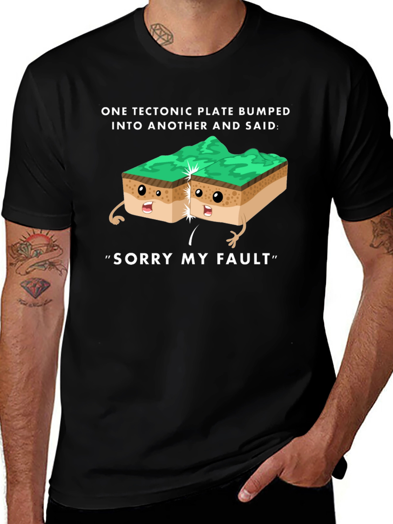 Variant 25 of Funny Geology T-Shirt - Tectonic Plate Fault Pun
