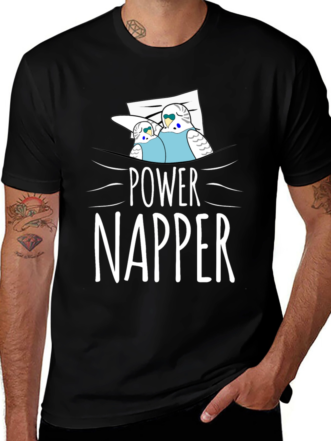 Power Napper Budgie T-Shirt