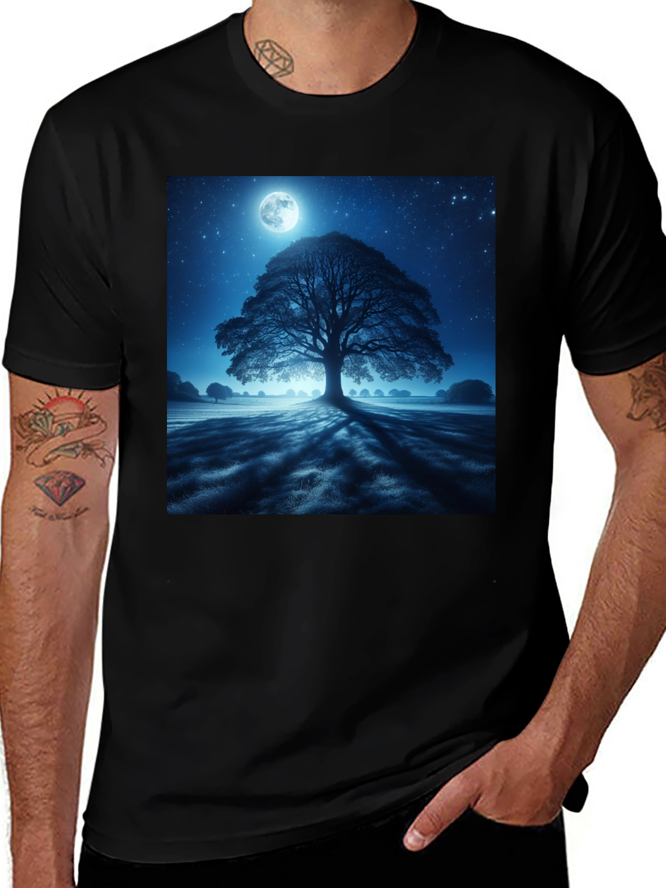 Variant 21 of Moonlit Tree Graphic Tee
