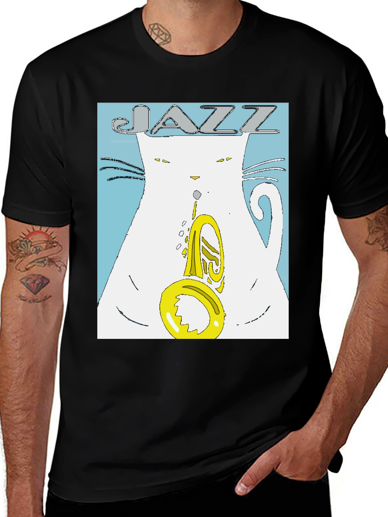 Variant 26 of Cool Cat Jazz T-Shirt