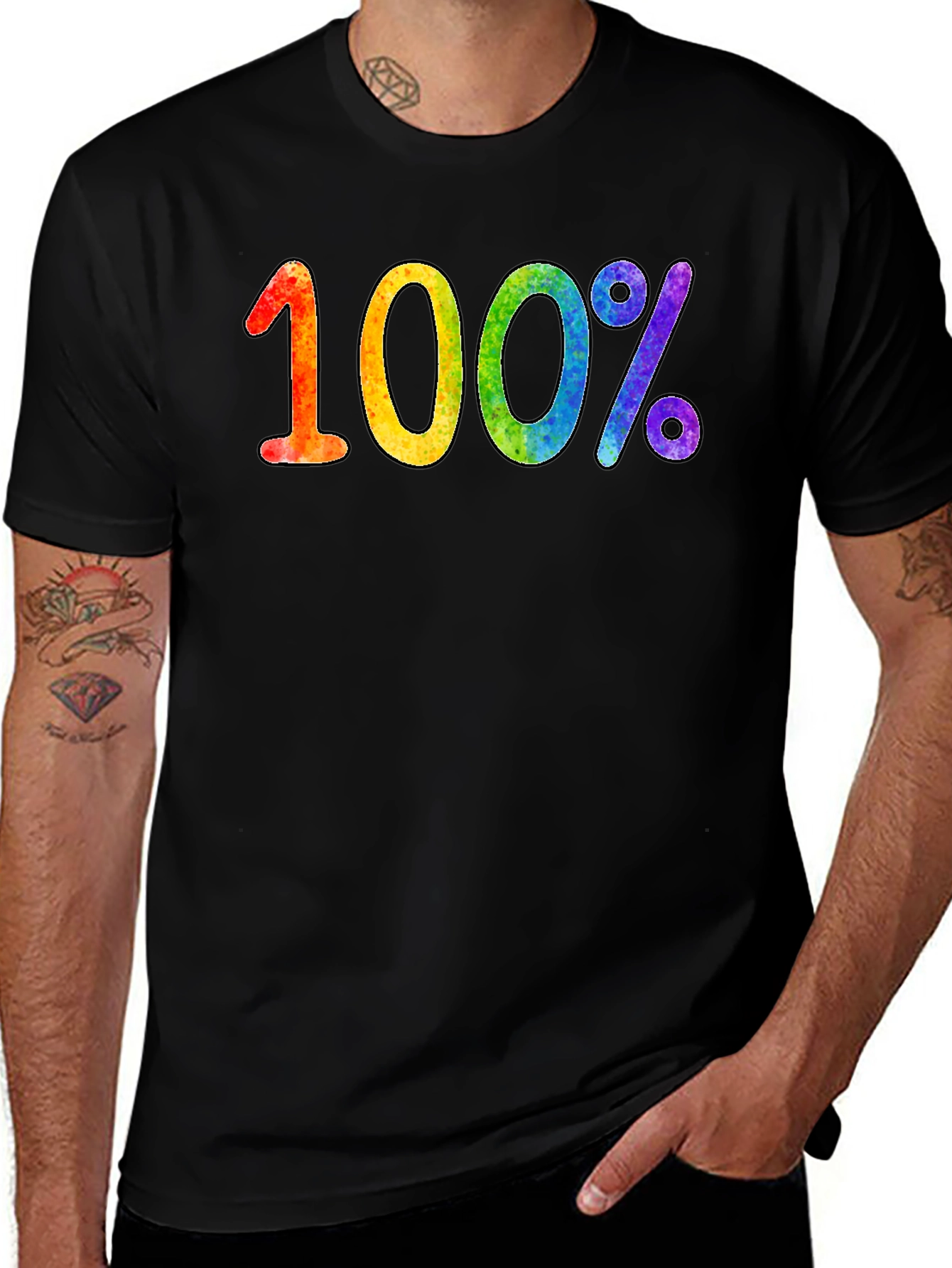 Variant 7 of Rainbow 100% Pride T-Shirt