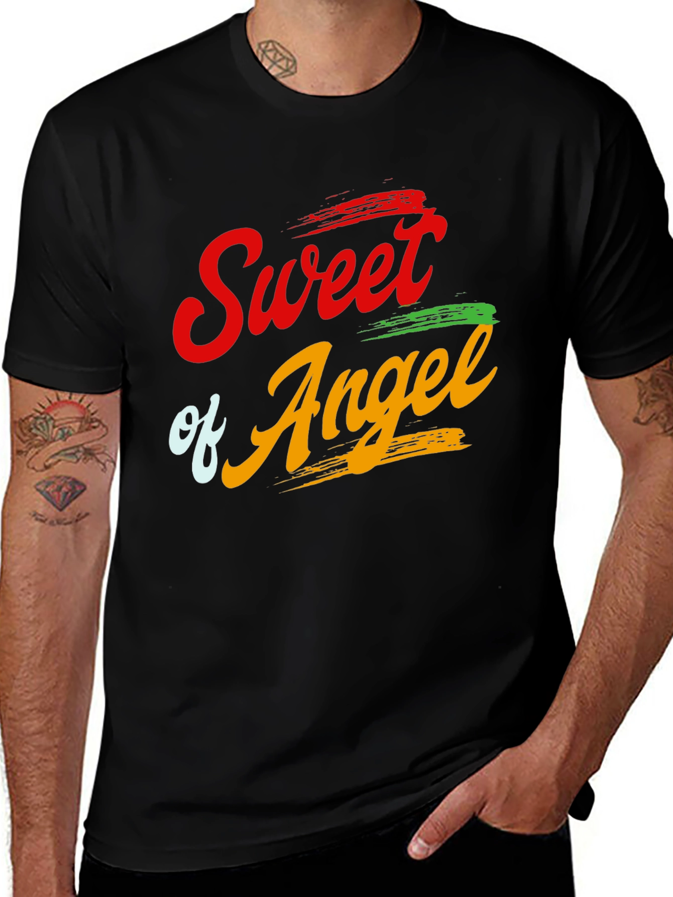 Variant 11 of Sweet Angel Graphic T-Shirt - Stylish Men's Tee