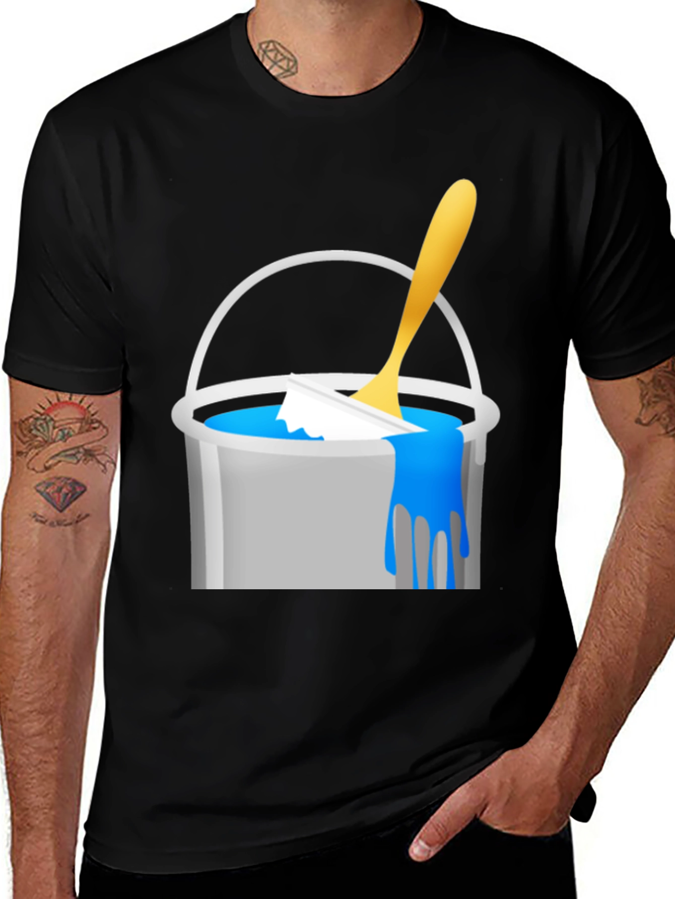 Variant 19 of Paint Bucket Graphic Tee - Unique Design, Casual Style