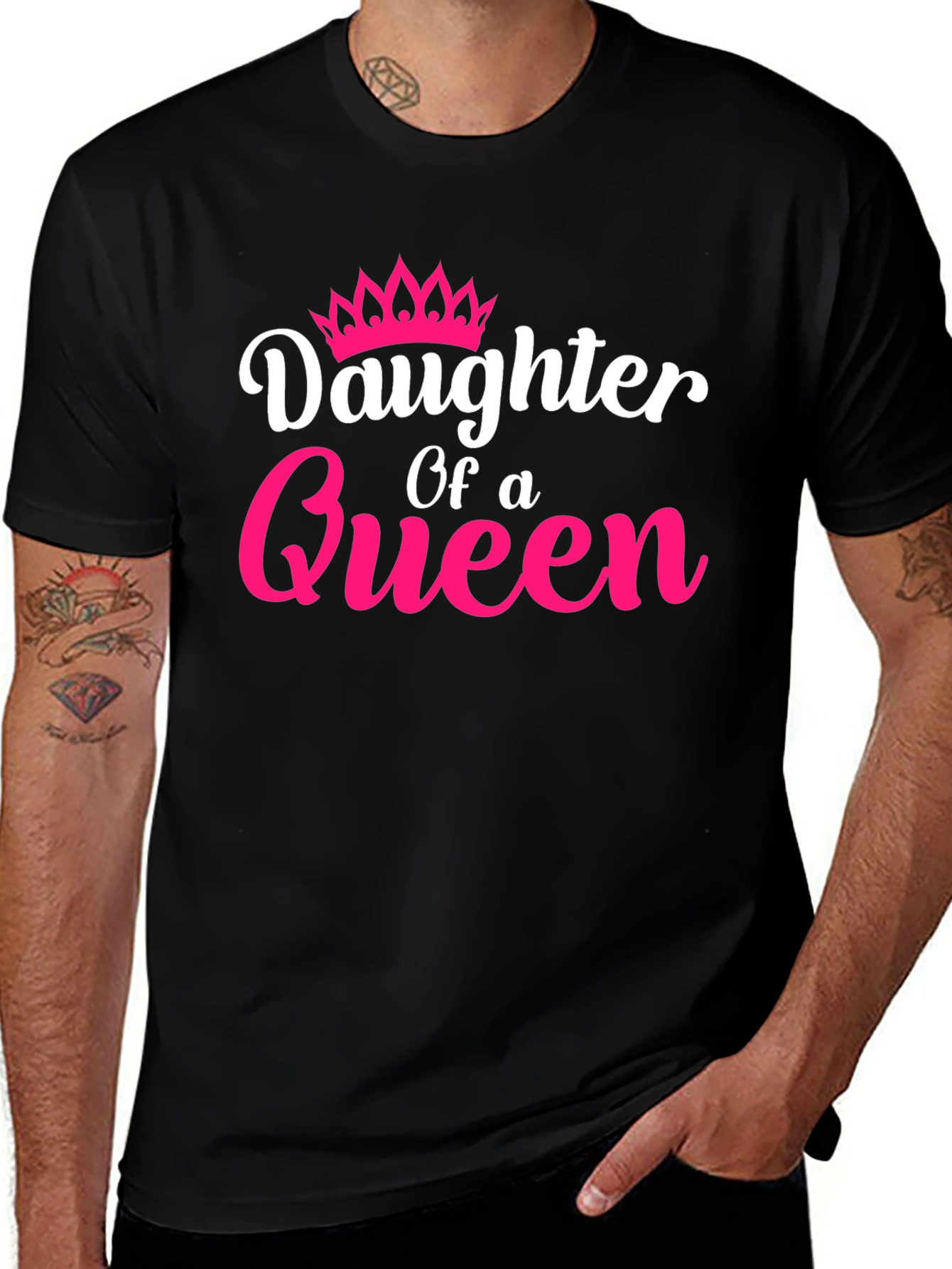 Variant 12 of Daughter of a Queen Black T-Shirt