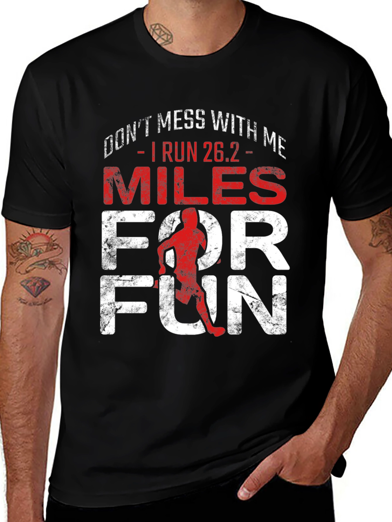Variant 8 of Marathon Runner T-Shirt - Don't Mess With Me, I Run 26.2 Miles For Fun