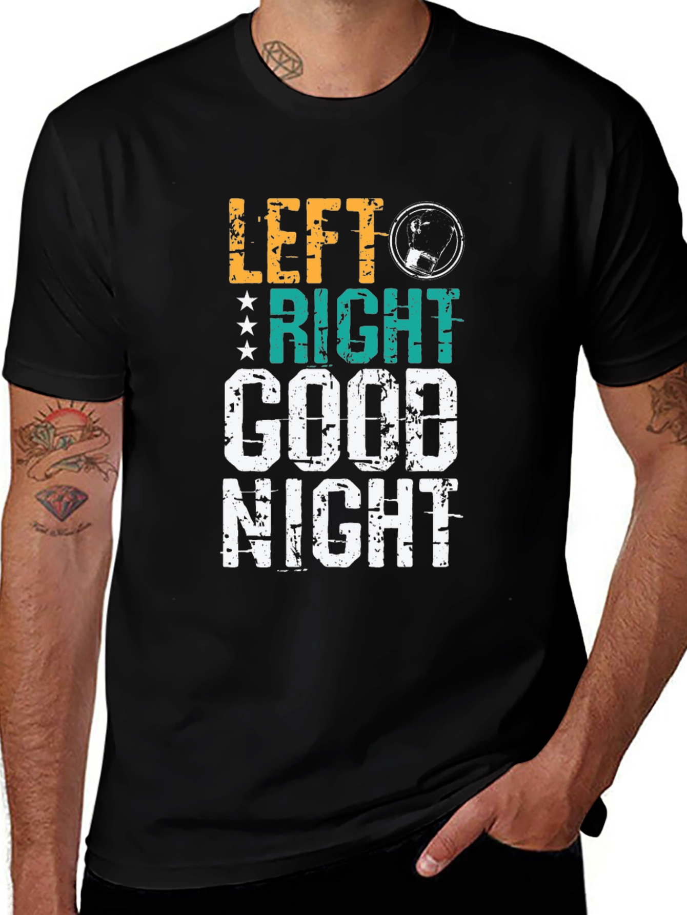Variant 10 of Left Right Good Night Graphic Tee