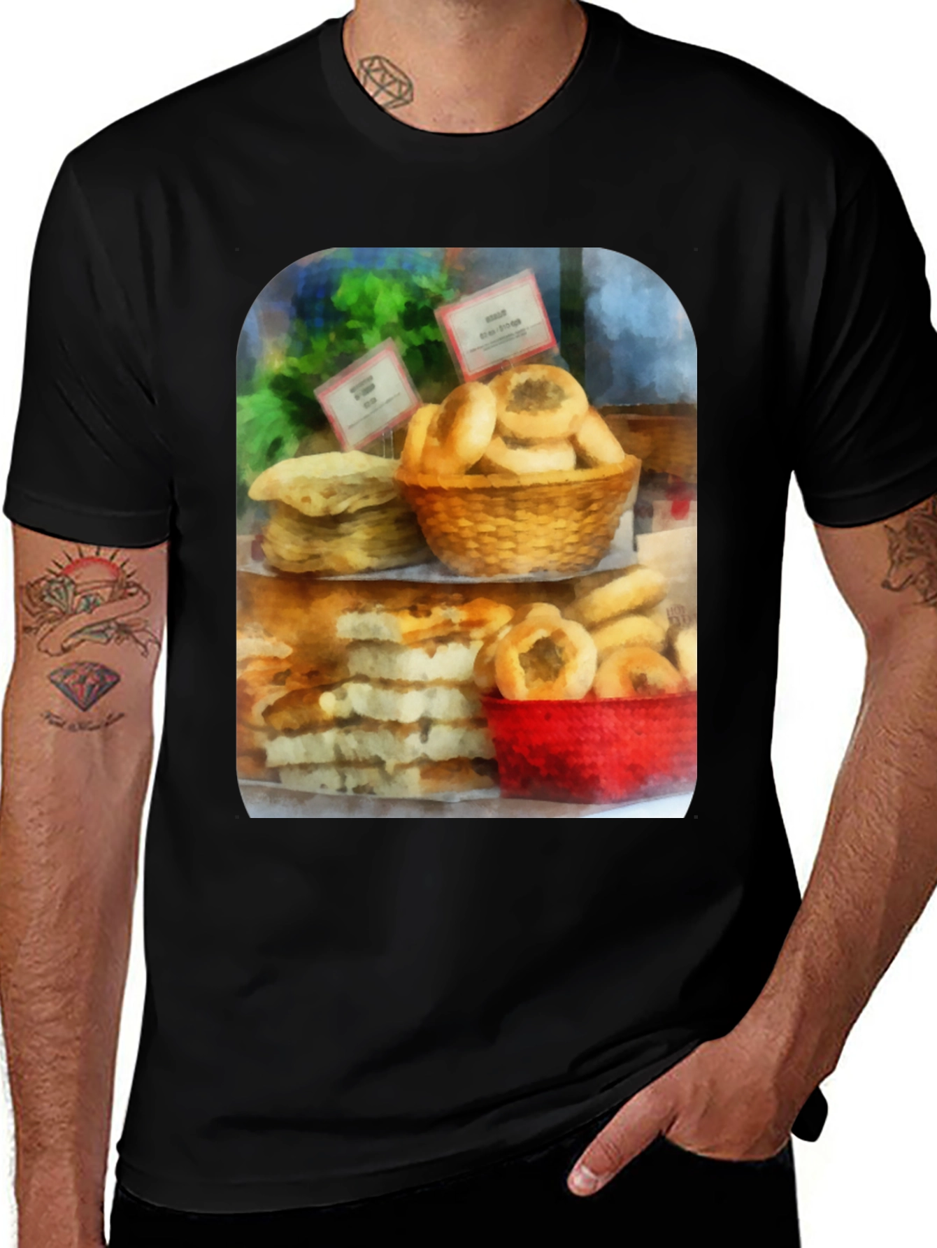 Variant 2 of Pastry Lover T-Shirt: Delicious Baked Goods Design