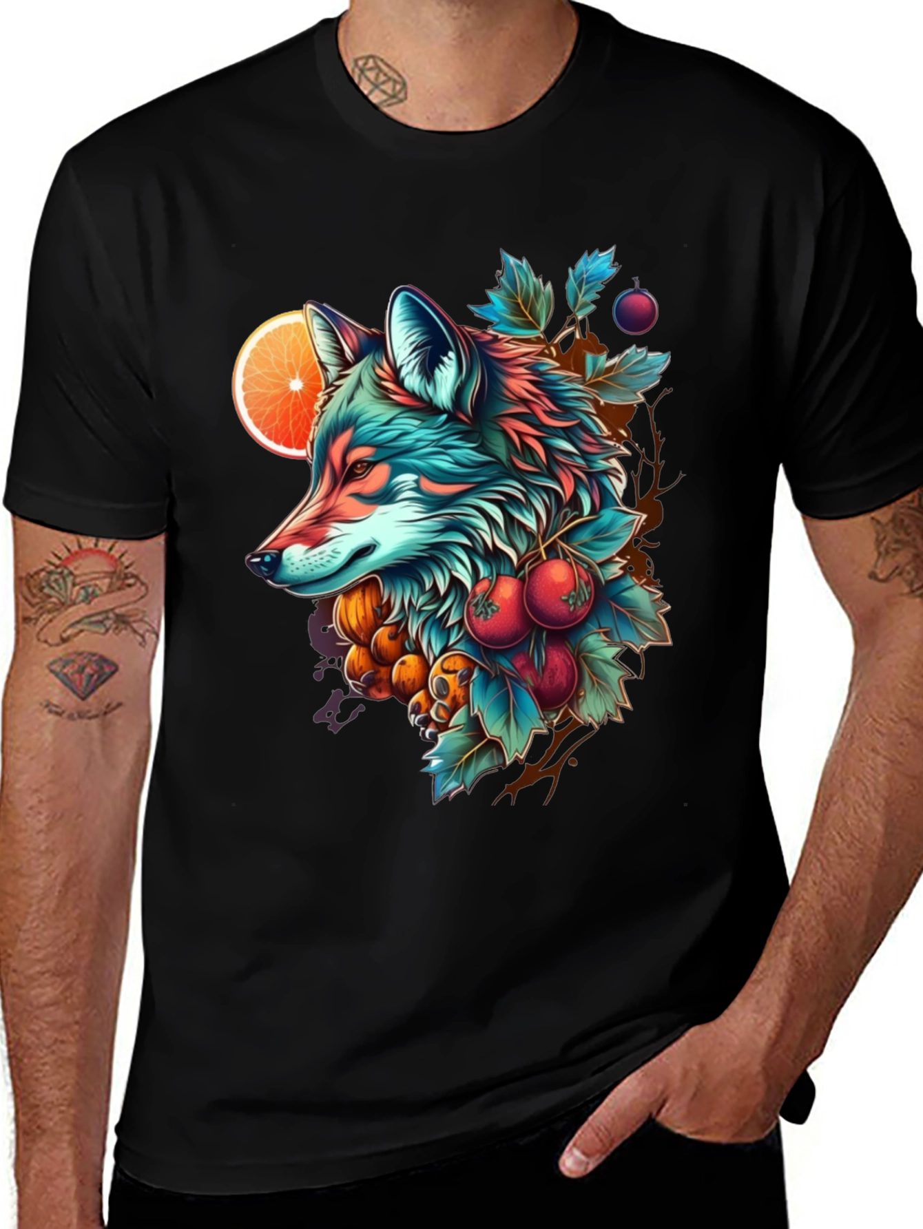 Variant 22 of Vibrant Fox Graphic Tee - Unique Art Design