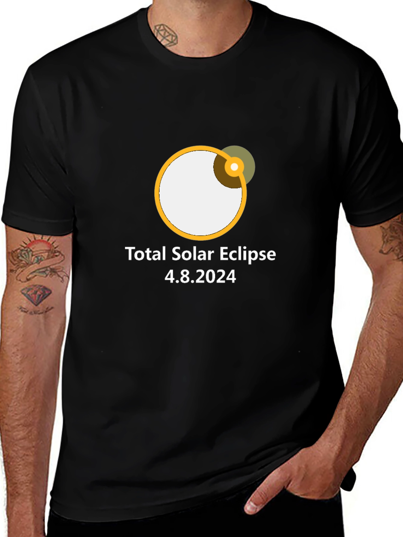 Total Solar Eclipse 2024 Black T-Shirt