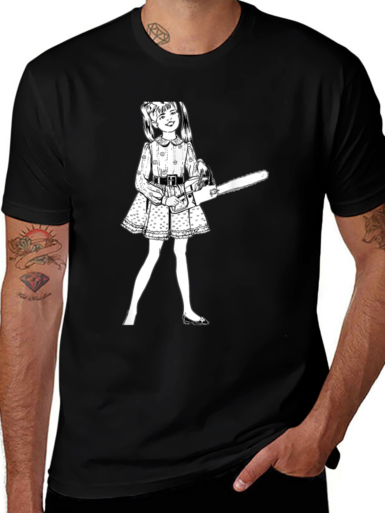Variant 26 of Chainsaw Girl Graphic Tee - Edgy Humor