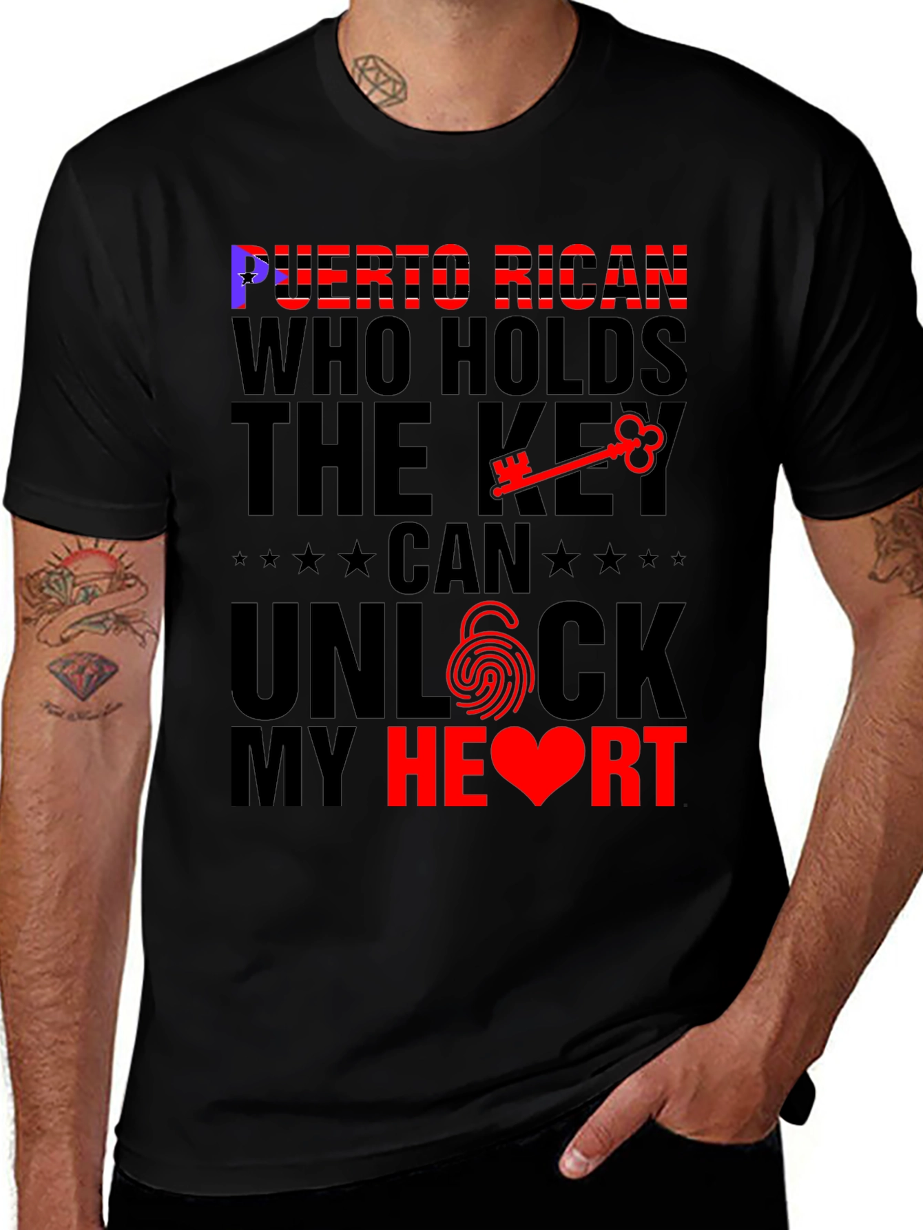Variant 11 of Puerto Rican Heart T-Shirt