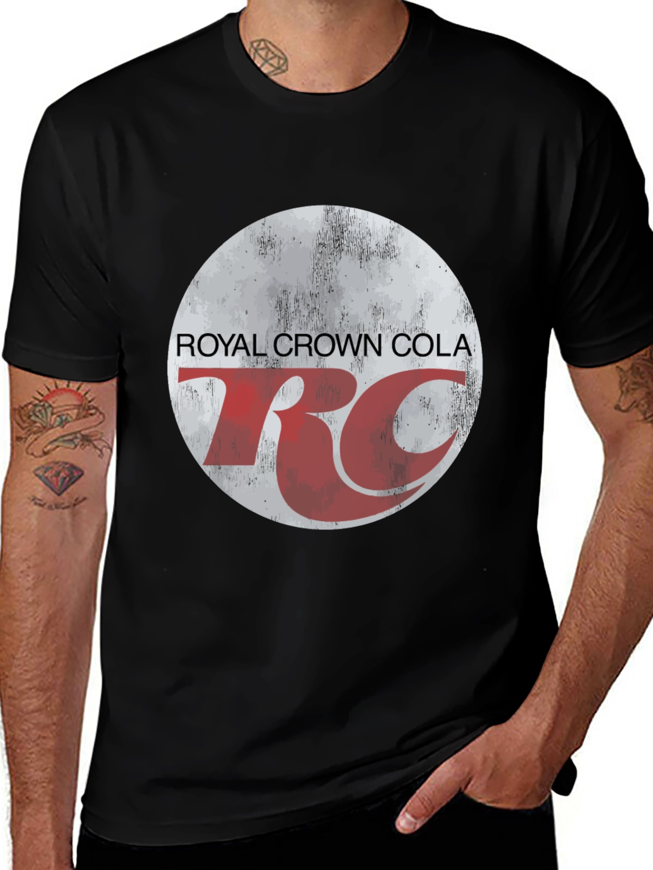 Vintage Royal Crown Cola RC Black T-Shirt