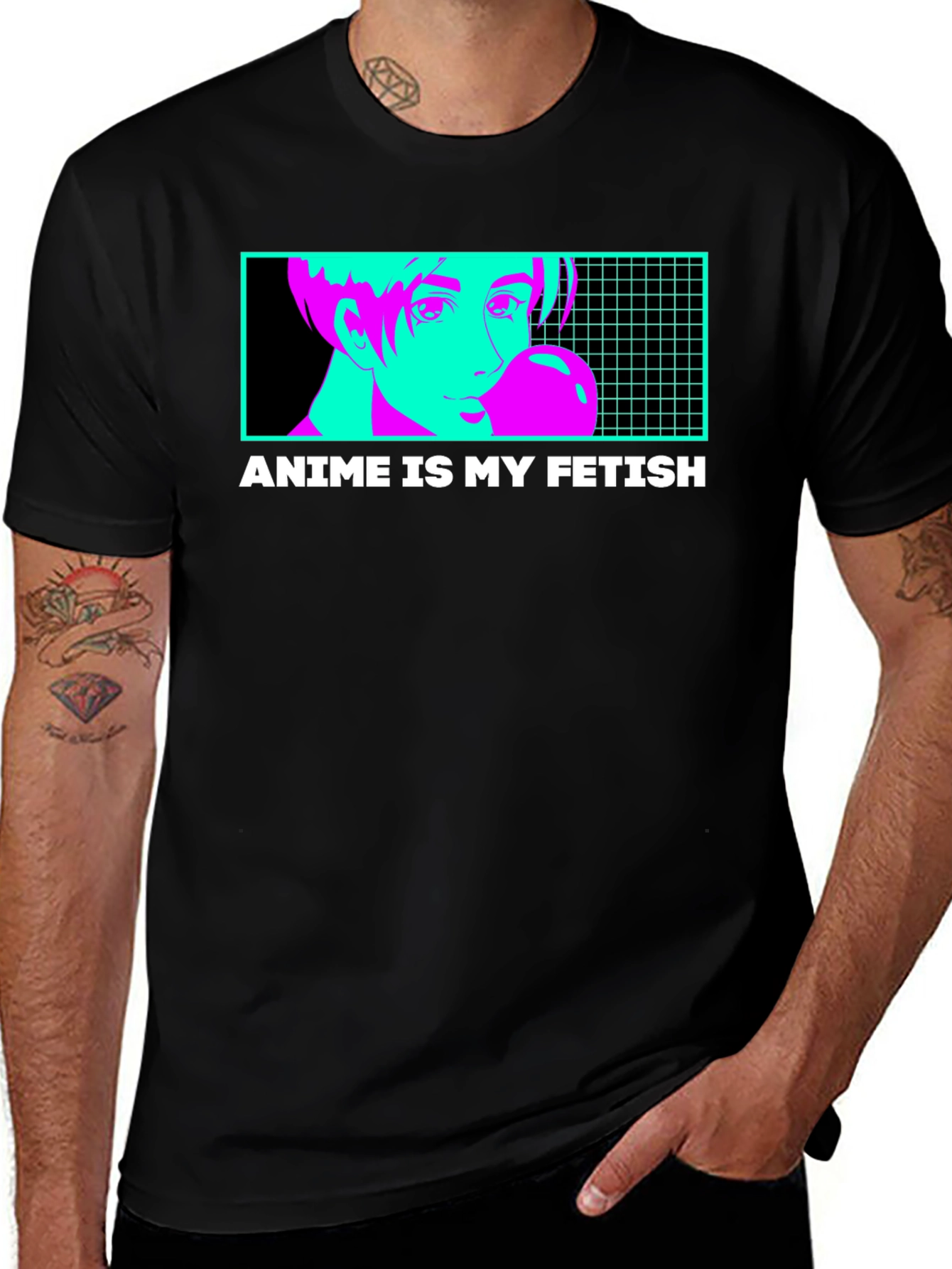 Variant 7 of Anime Is My Fetish Graphic T-Shirt - Black