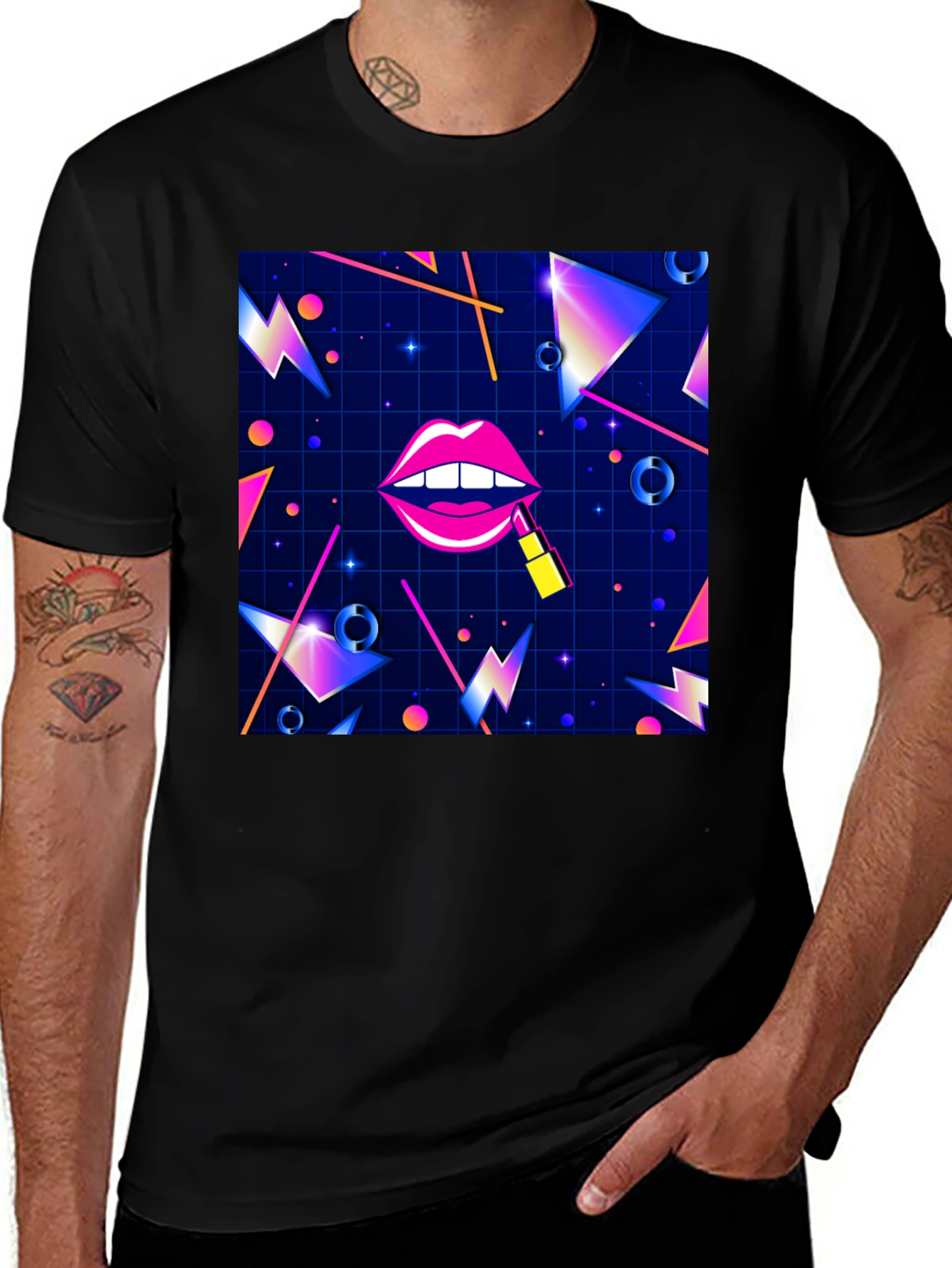 Variant 20 of Retro Lips & Lipstick Graphic T-Shirt