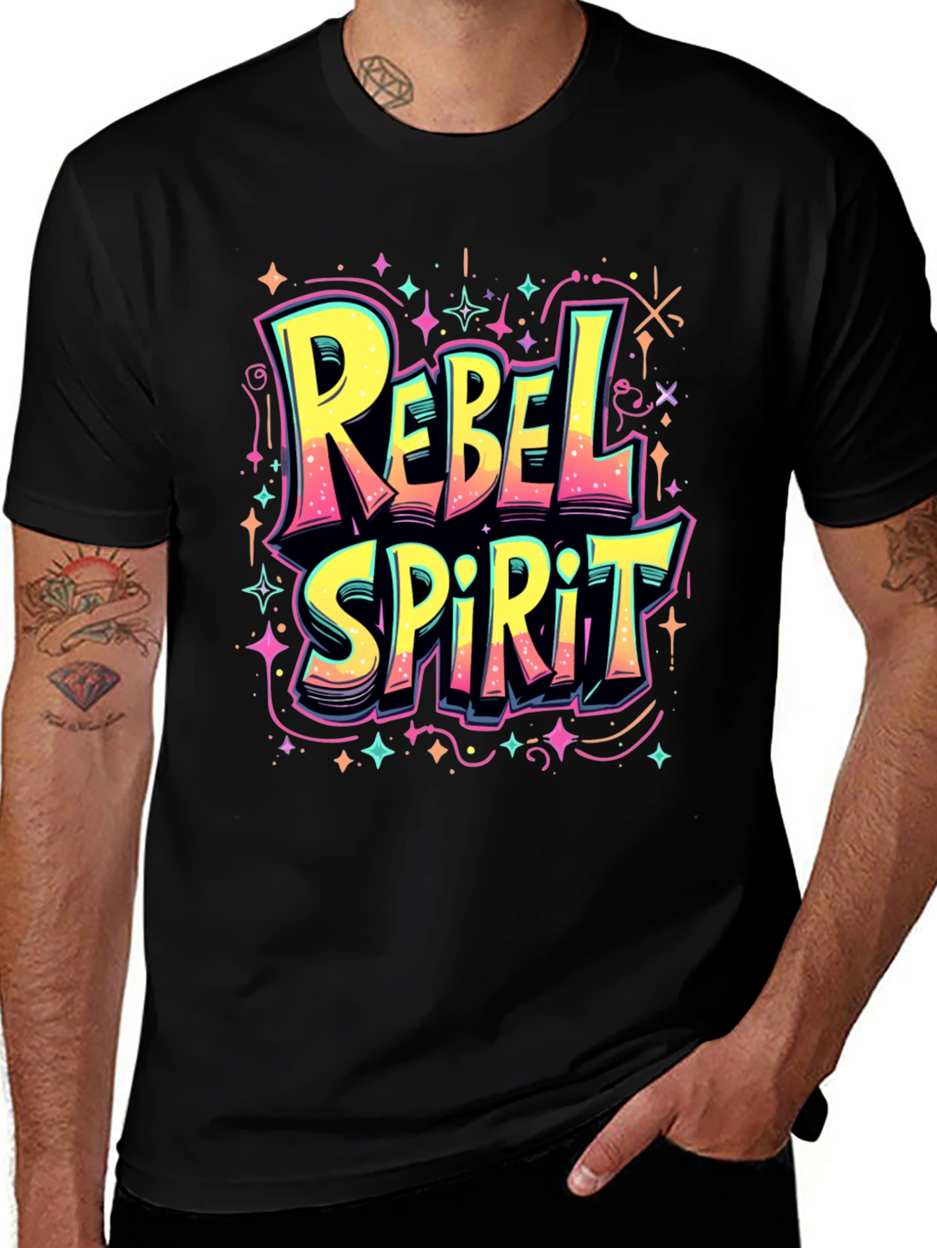 Variant 23 of Rebel Spirit Graphic T-Shirt - Bold & Vibrant Design