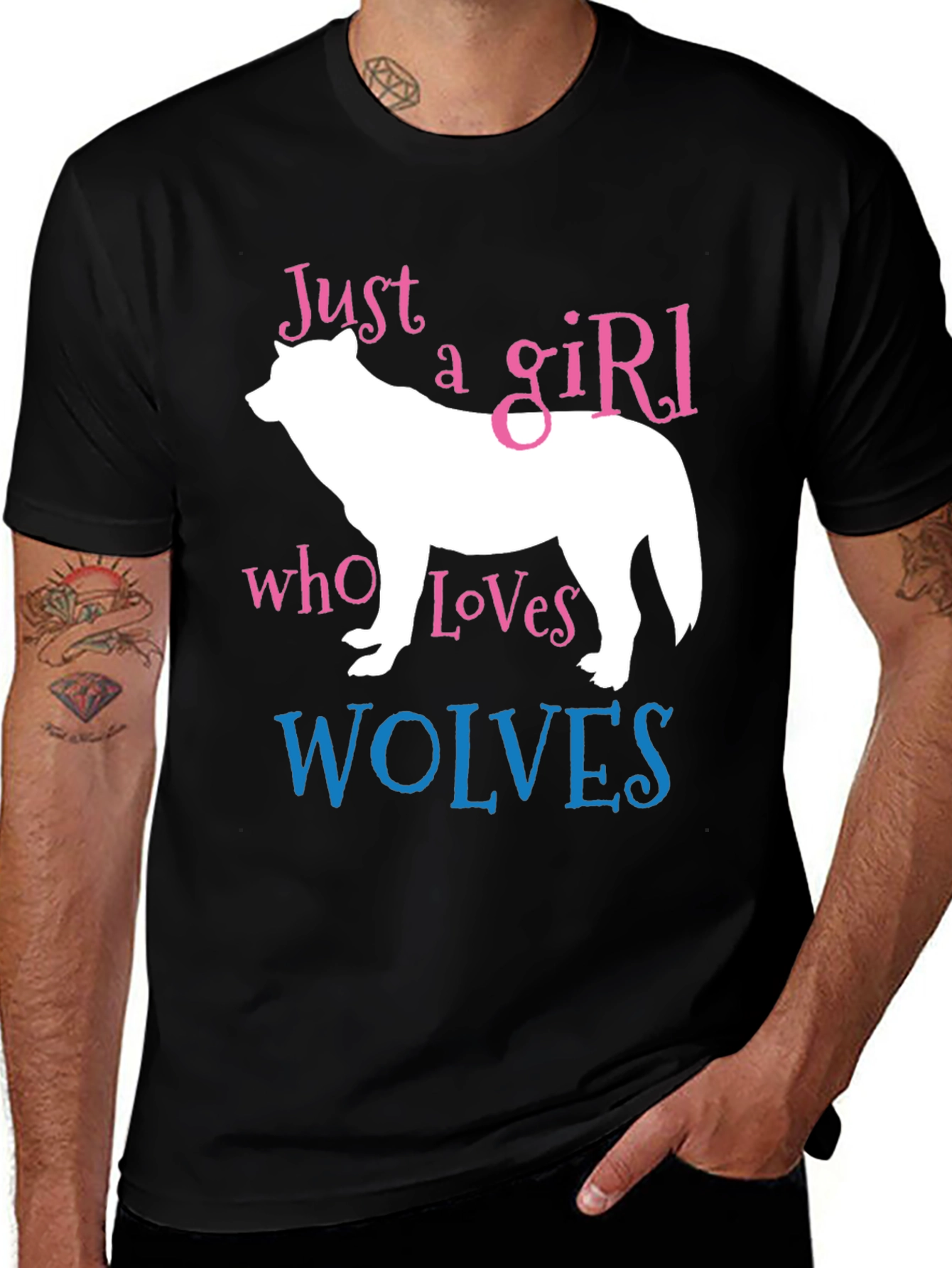Variant 24 of Just a Girl Who Loves Wolves T-Shirt