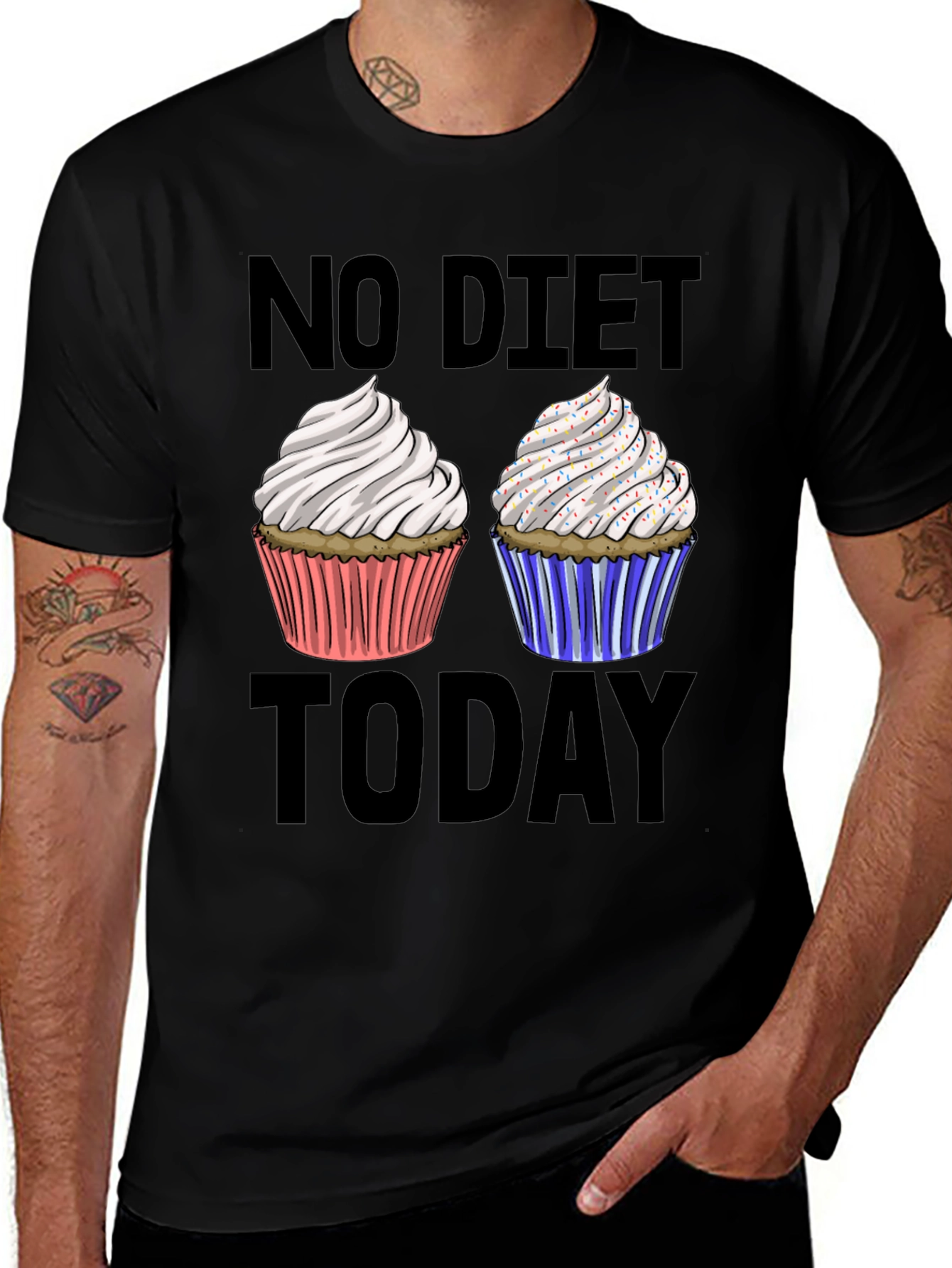 No Diet Today Cupcake T-Shirt