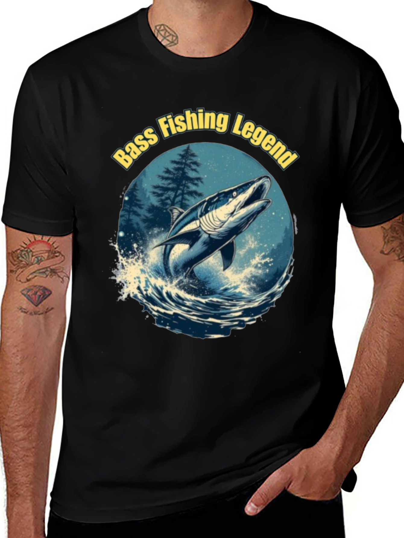 Variant 13 of Bass Fishing Legend T-Shirt