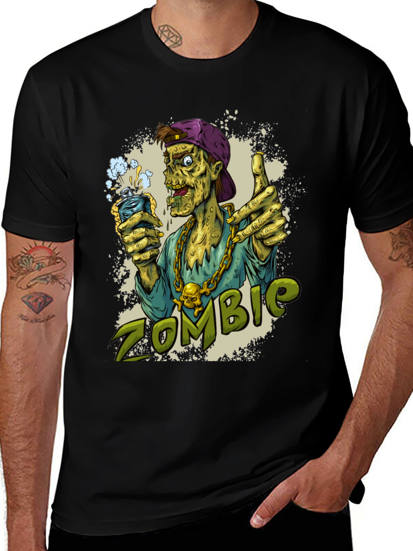 Variant 23 of Zombie Graphic Print T-Shirt