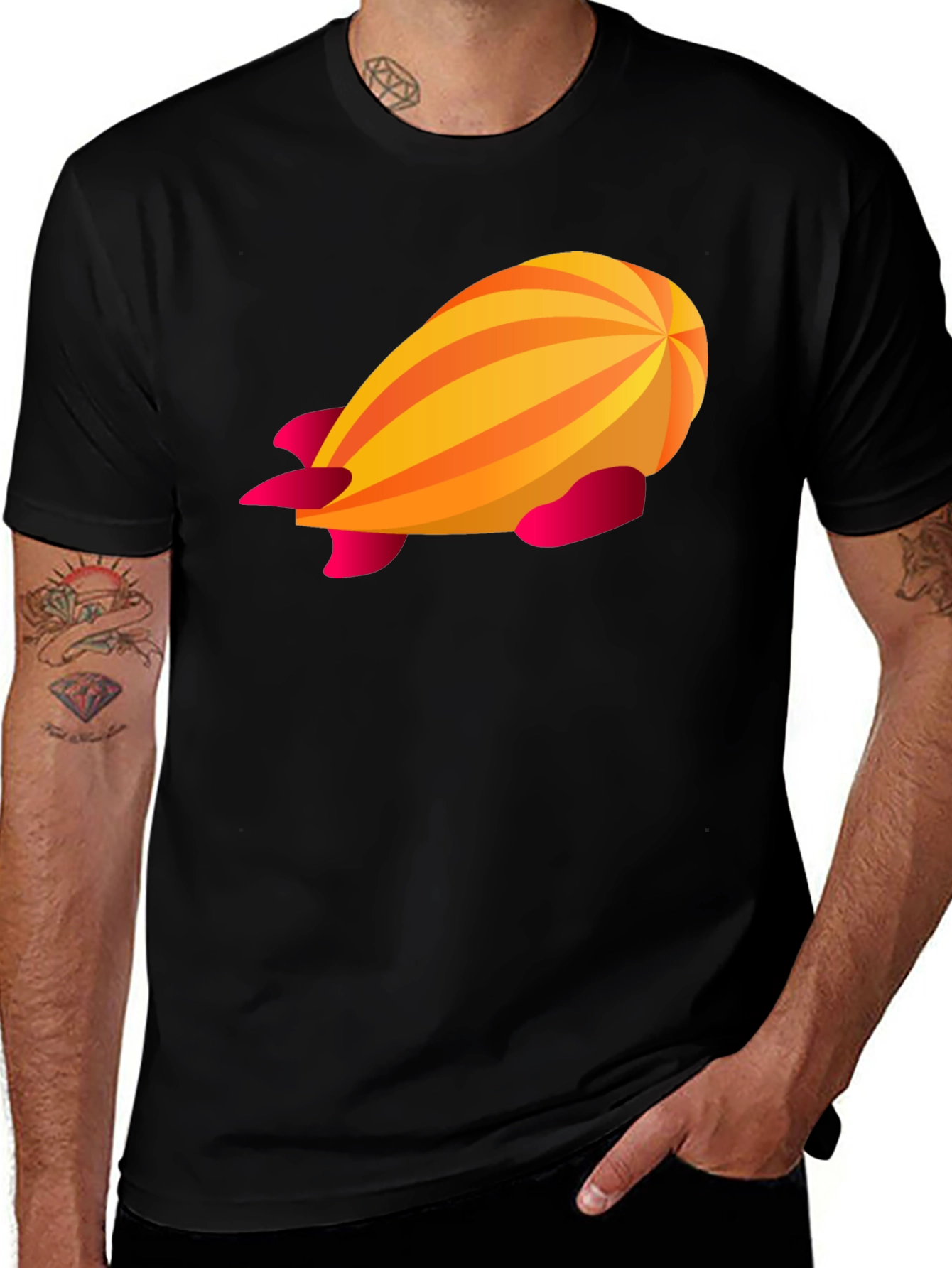 Variant 9 of Retro Rocket Graphic Tee - Nostalgic Cool