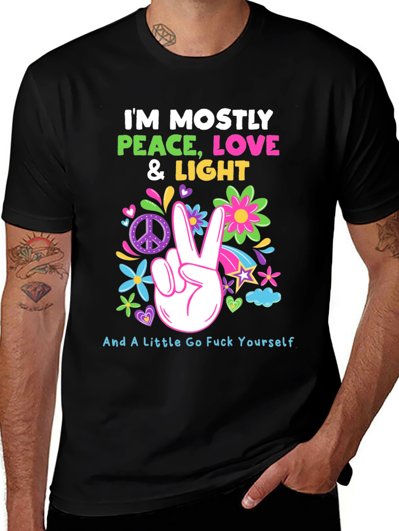 Variant 20 of Peace, Love & Light Graphic Tee