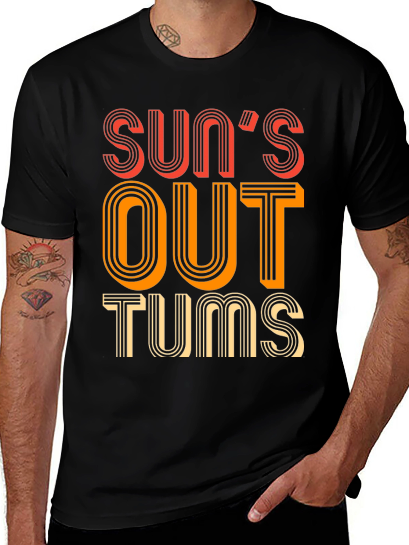 Variant 22 of Sun's Out Tums Out Graphic Tee - Fun Summer Apparel