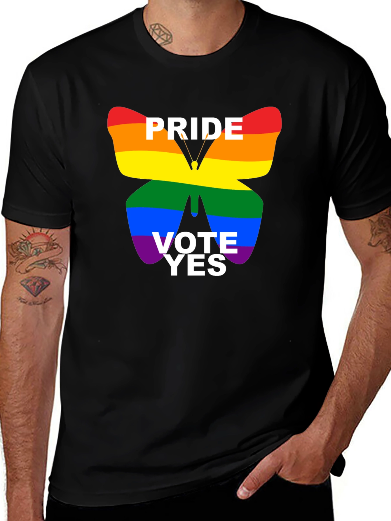 Pride Vote Yes T-Shirt - Black LGBTQ+ Tee
