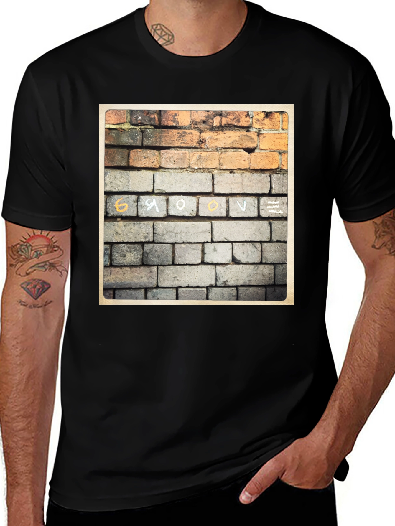 Variant 17 of Brick Wall Graphic Tee - Unique Streetwear