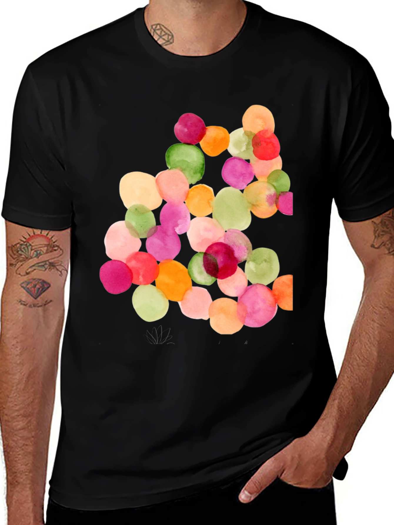 Variant 23 of Colorful Watercolor Circle T-Shirt