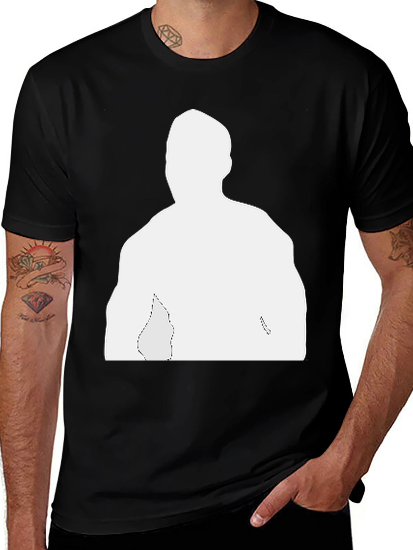 Variant 16 of Silhouette Graphic Black T-Shirt