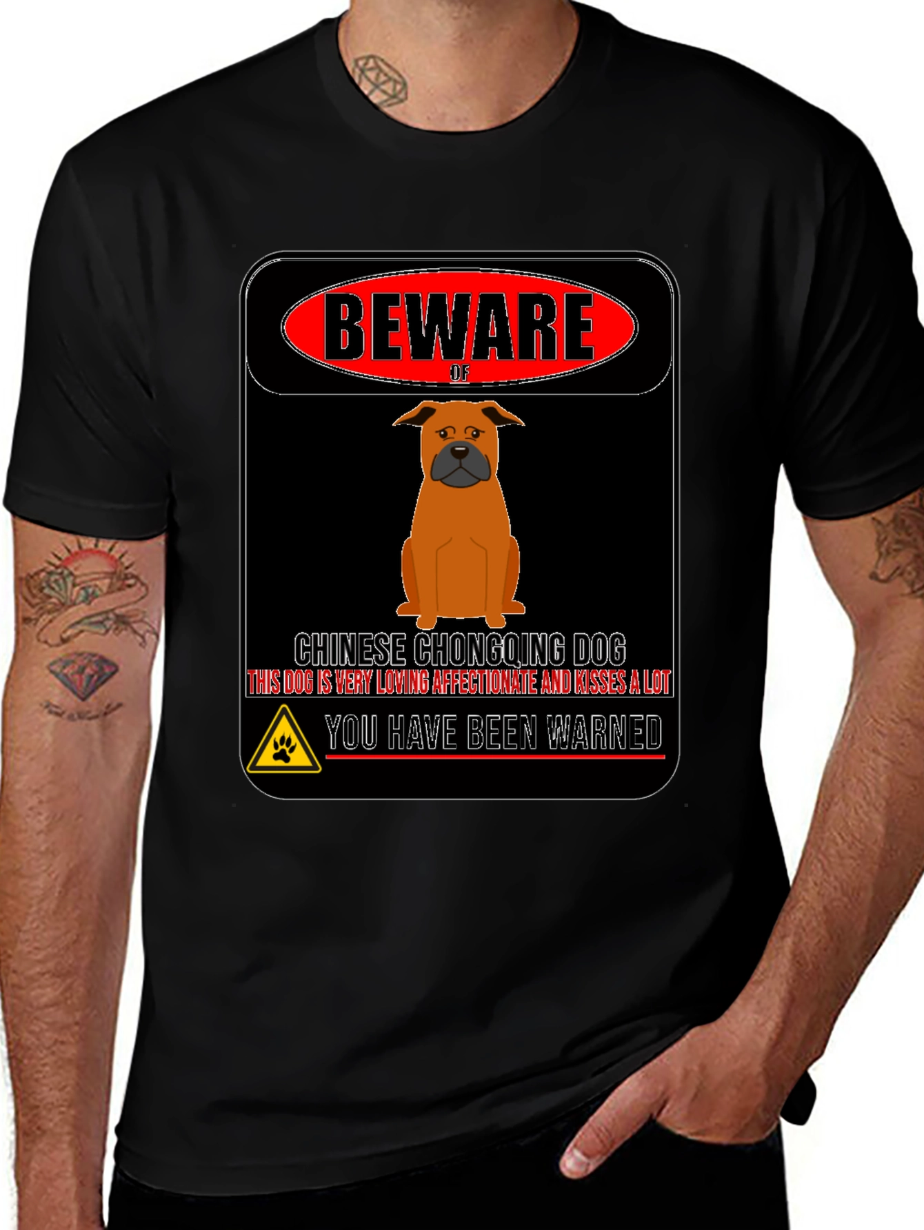 Variant 3 of Beware of Chinese Chongqing Dog T-Shirt