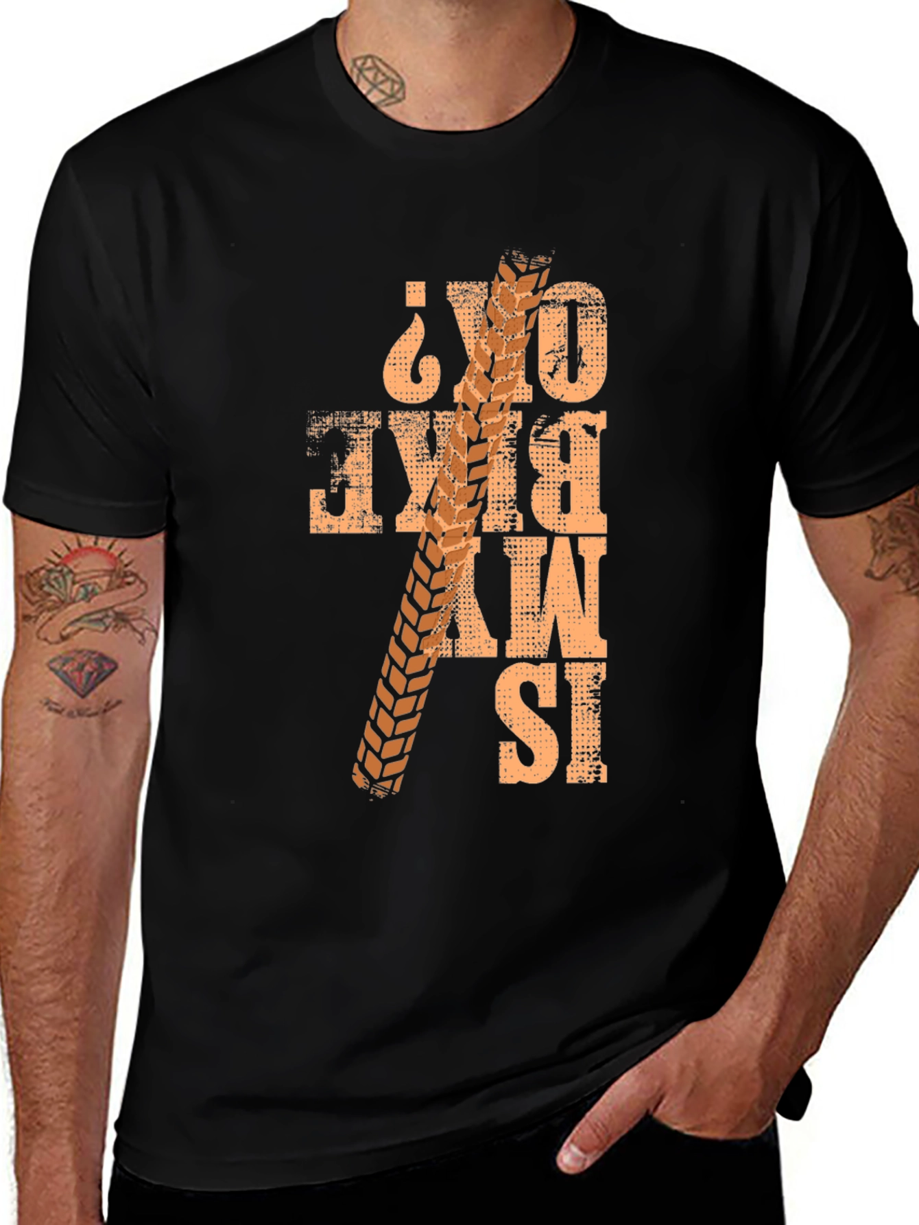 Variant 18 of Is My Bike OK? T-Shirt - Mountain Biker Tee