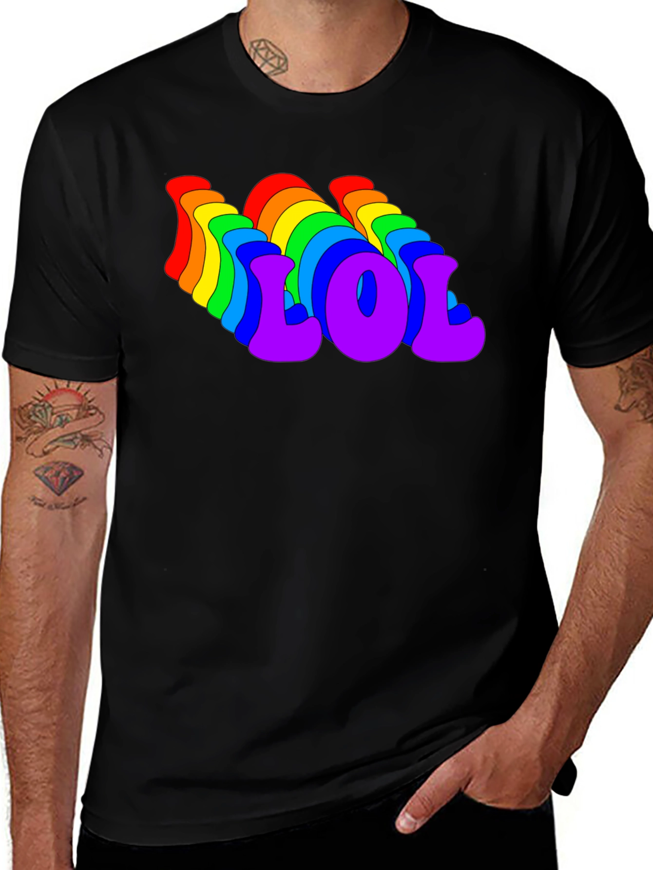 Variant 4 of Rainbow LOL Graphic T-Shirt