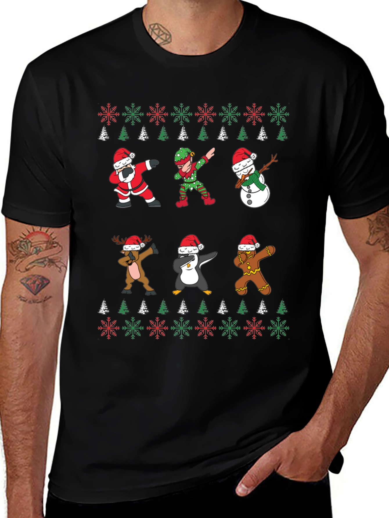 Christmas Dab T-Shirt - Santa, Elf, Reindeer, Penguin