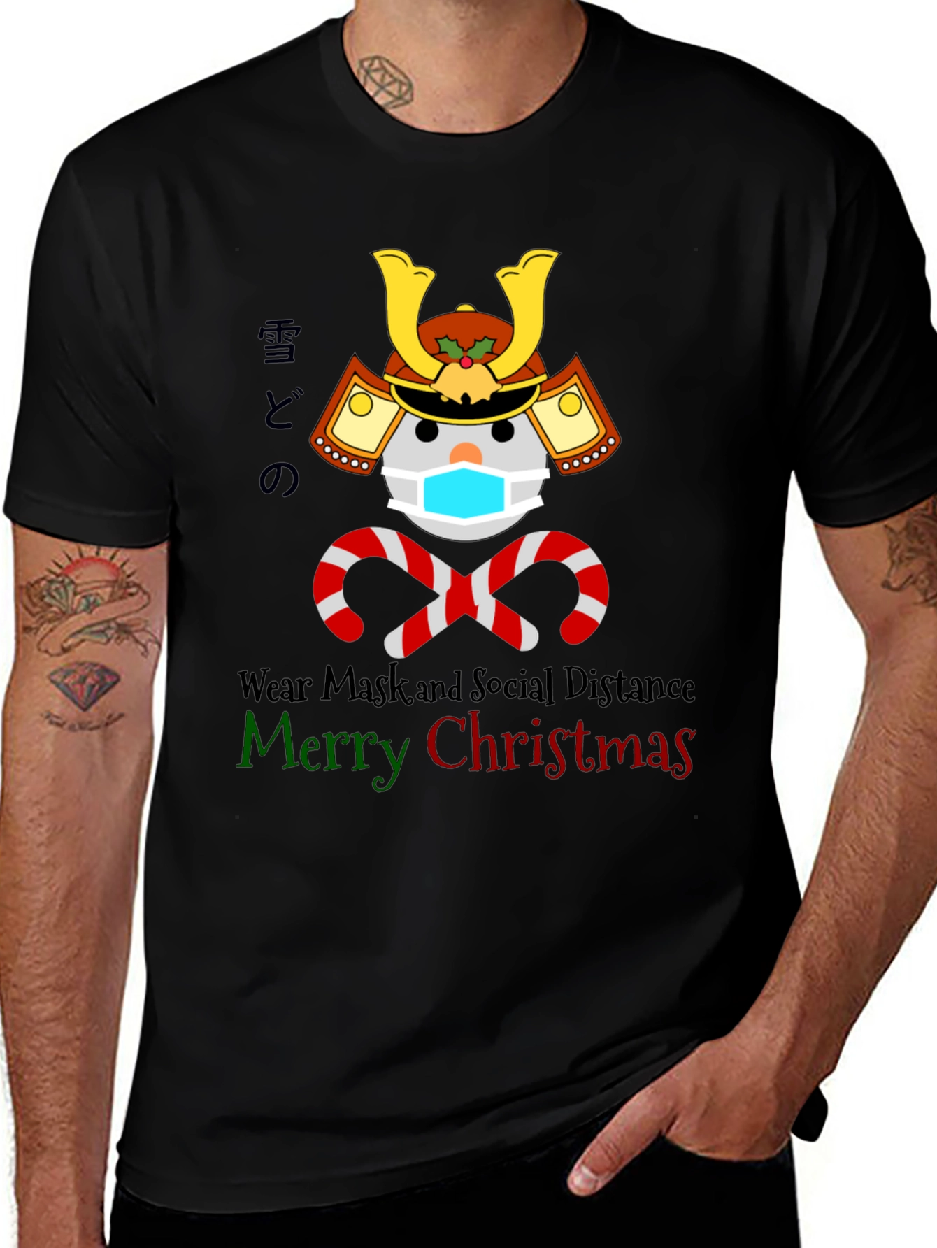 Festive Samurai Snowman T-Shirt