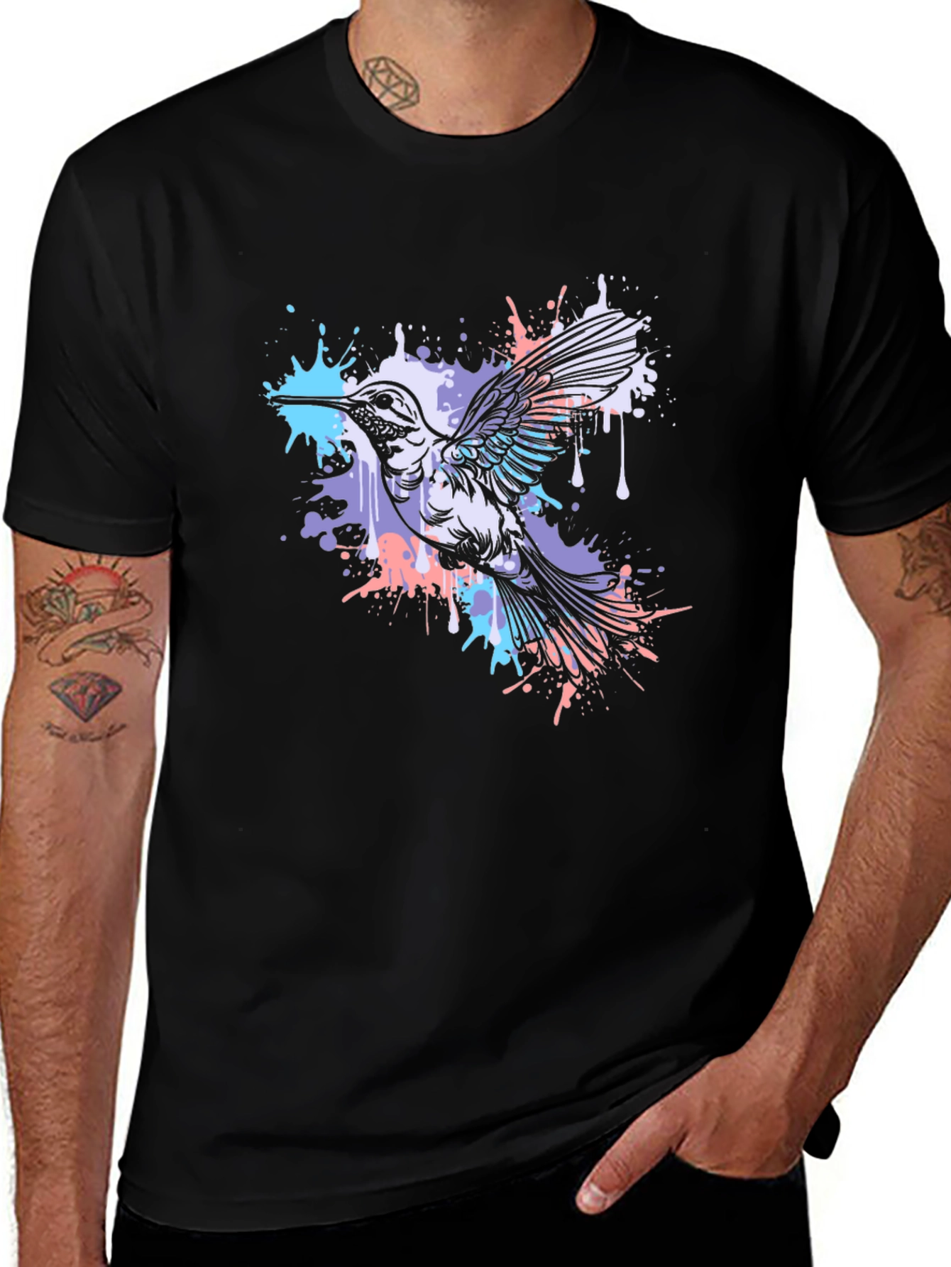 Variant 28 of Hummingbird Graphic T-Shirt - Black